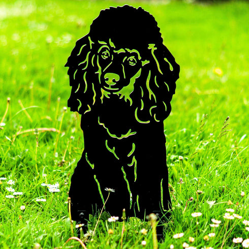 Poodle Sculpture Dog Lover Owner Gift Garden Ornament