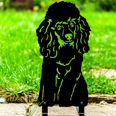 Poodle Sculpture Dog Lover Owner Gift Garden Ornament