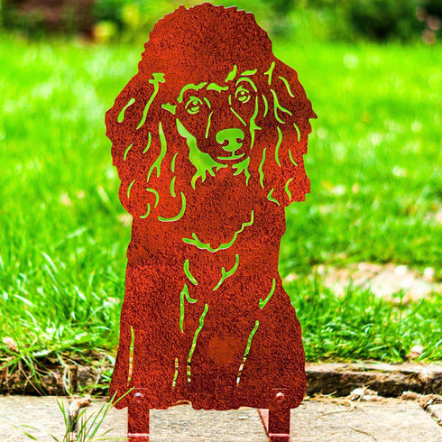 Poodle Sculpture Dog Lover Owner Gift Garden Ornament
