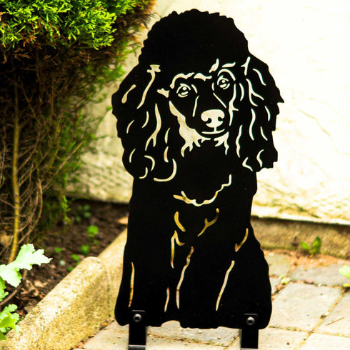 Poodle Sculpture Dog Lover Owner Gift Garden Ornament
