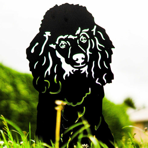 Poodle Dog Loss Garden Ornament Memorial Personalised Statue
