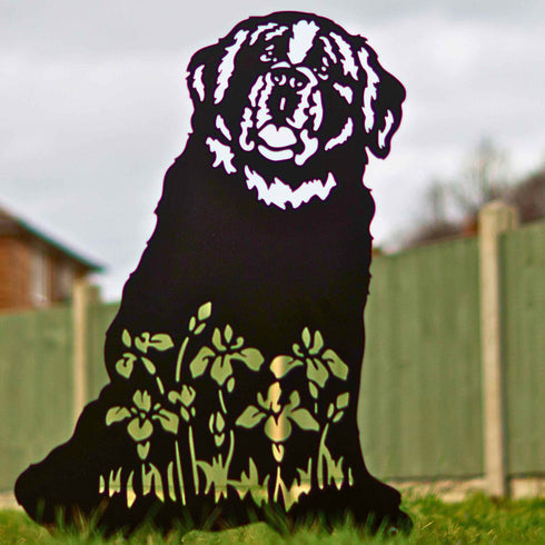 Saint Bernard Dog Loss Garden Ornament Memorial Personalised Statue