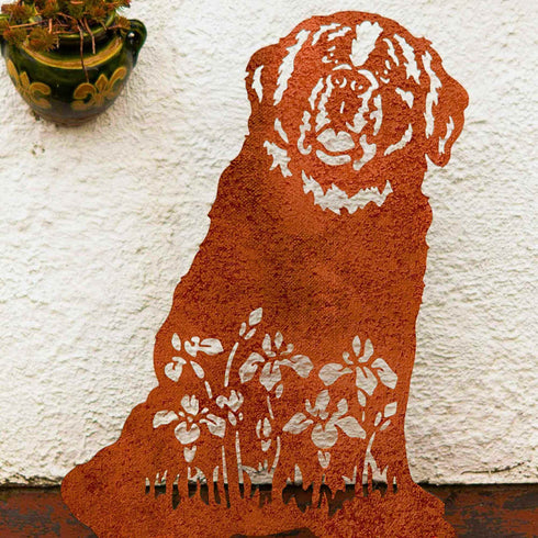 Saint Bernard Dog Loss Garden Ornament Memorial Personalised Statue