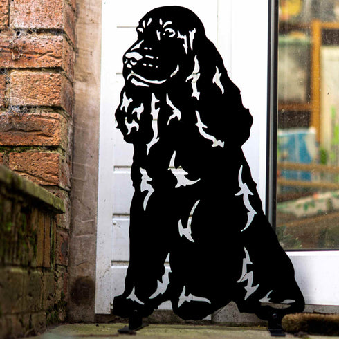 Working Cocker Spaniel Springer Dog Loss Garden Ornament Memorial