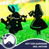 Alice in Wonderland 2 Figurines Metal Art Garden Ornaments Outdoor Decoration Gifts