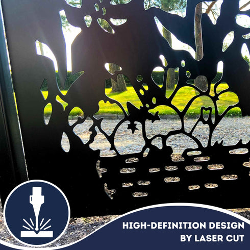 Metal Fence Panels and Posts, Autumn Garden Steel Fencing Screens