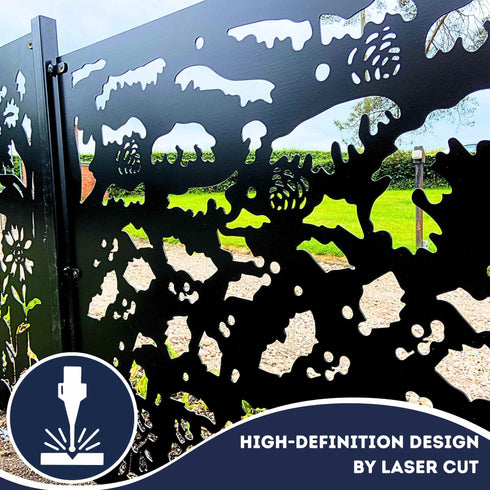 Metal Fence Panels and Posts, Winter Garden Steel Fencing Screens