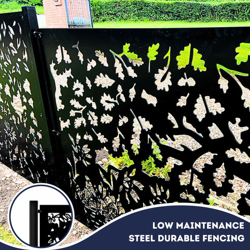 Metal Fence Panels and Posts, Spring Garden Steel Fencing Screens