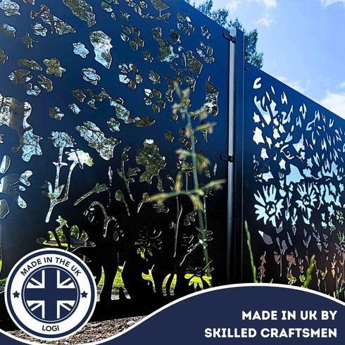 Metal Fence Panels and Posts, Winter Garden Steel Fencing Screens
