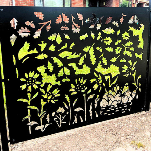 Metal Fence Panels and Posts, Autumn Garden Steel Fencing Screens