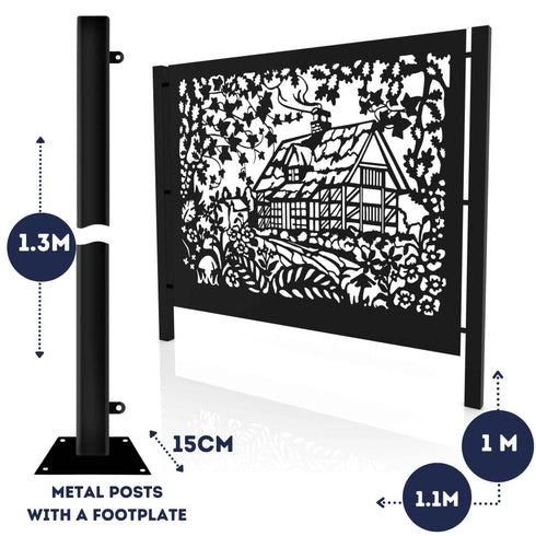 Cottage Garden Metal Fence Panels Fencing Screens