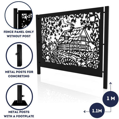 Cottage Garden Metal Fence Panels Fencing Screens