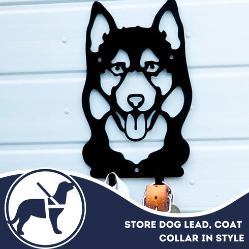 Husky Malamute Dog Lead Hook Holder Leash Hanger Accessories Wall Lover Owner Gift