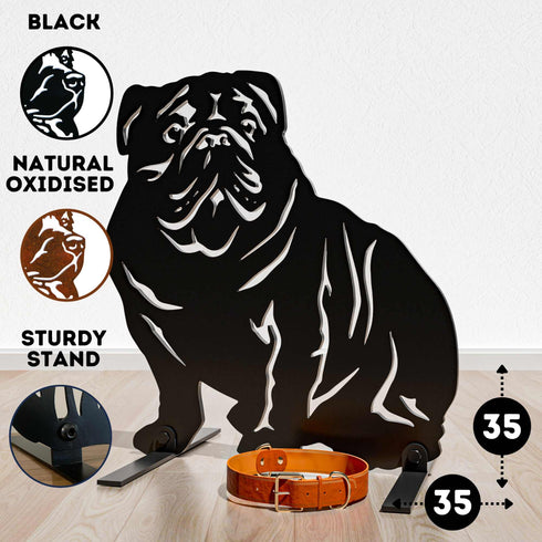 English Bulldog Sculpture Dog Lover Owner Gift Garden Ornament