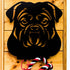 English Bulldog Dog Lead Hook Holder Leash Hanger Dog Lover Owner Wall Ornament