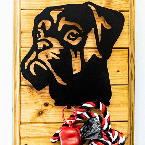 Boxer Dog Lead Hook Holder Bullmastiff Leash Hanger Dog Lover Owner Wall Ornament