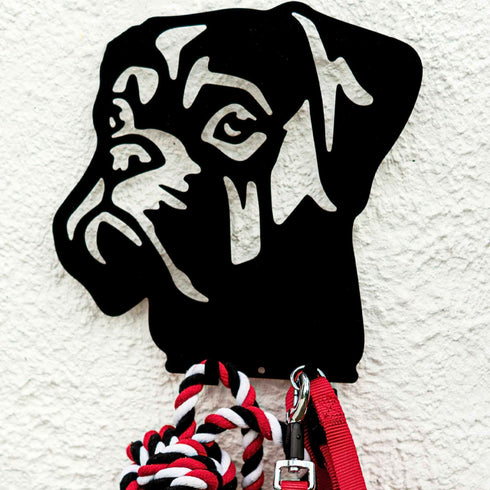 Boxer Dog Lead Hook Holder Bullmastiff Leash Hanger Dog Lover Owner Wall Ornament