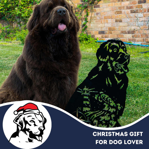 Newfoundland Sculpture Dog Lover Owner Gift Garden Ornament