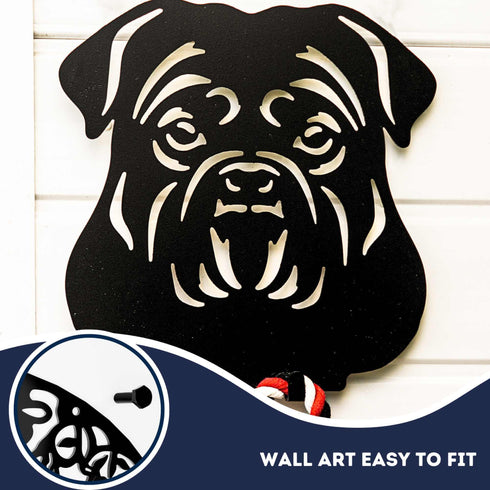 English Bulldog Dog Lead Hook Holder Leash Hanger Dog Lover Owner Wall Ornament