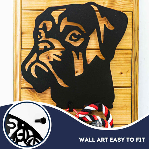 Boxer Dog Lead Hook Holder Bullmastiff Leash Hanger Dog Lover Owner Wall Ornament