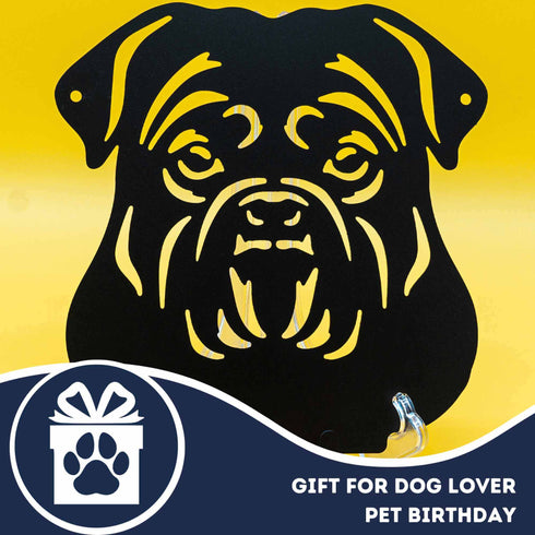 English Bulldog Dog Lead Hook Holder Leash Hanger Dog Lover Owner Wall Ornament