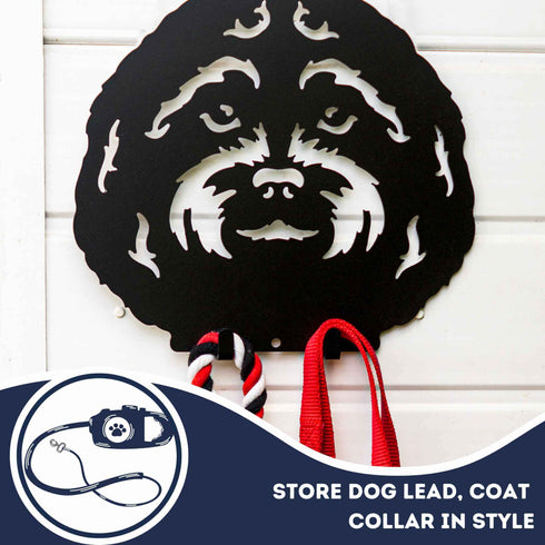 Cockapoo Dog Lead Hook Holder Labradoodle Leash Hanger Dog Lover Owner Ornament