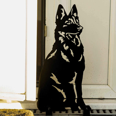 German Shepherd Sculpture Alsatian Dog Lover Owner Gift Garden Ornament