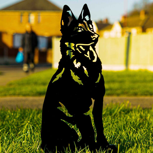 German Shepherd Alsatian Dog Loss Garden Ornament Memorial Statue