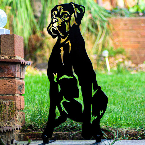 Boxer Mastiff Sculpture Dog Lover Owner Gift Garden Ornament