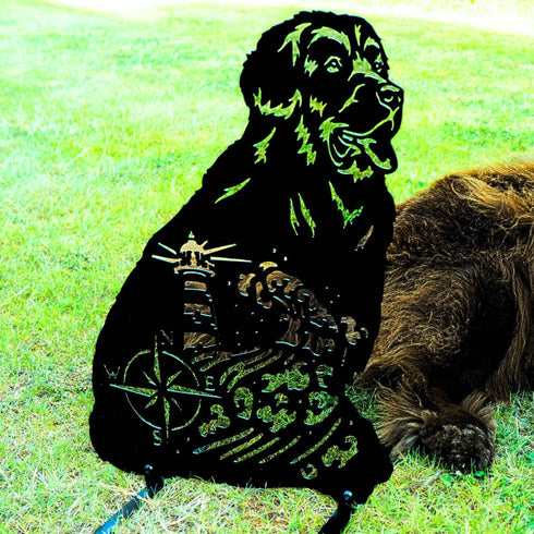 Newfoundland Dog Loss Garden Ornament Memorial Personalised Statue