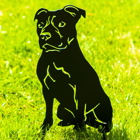 Staffordshire Bull Terrier Dog Loss Garden Ornament Memorial Personalised Statue