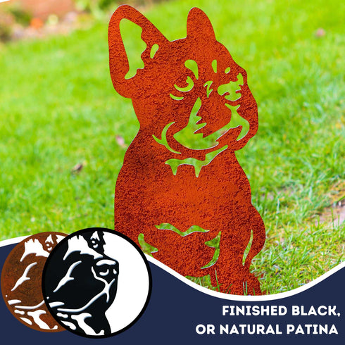 French Bulldog Statue Boston Terrier Garden Ornament Dog Lover Owner Gift