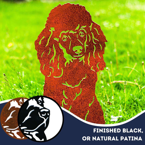 Poodle Sculpture Dog Lover Owner Gift Garden Ornament
