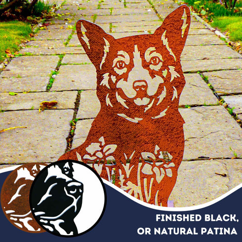 Welsh Corgi Dog Loss Garden Ornament Memorial Personalised Statue