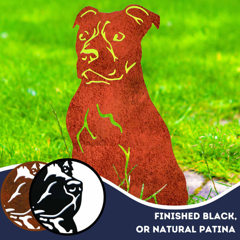 Staffordshire Bull Terrier Dog Loss Garden Ornament Memorial Personalised Statue