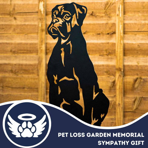 Boxer Mastiff Dog Loss Garden Ornament Memorial Statue Personalised Sculpture