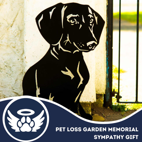 Dachshund Dog Loss Garden Ornament Memorial Personalised Statue