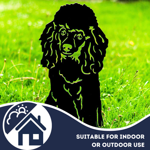 Poodle Dog Loss Garden Ornament Memorial Personalised Statue