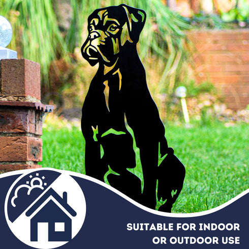 Boxer Mastiff Dog Loss Garden Ornament Memorial Statue Personalised Sculpture