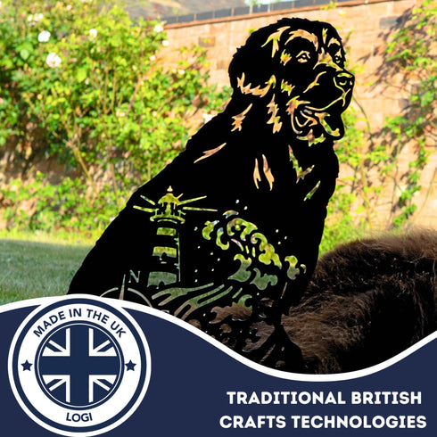 Newfoundland Sculpture Dog Lover Owner Gift Garden Ornament