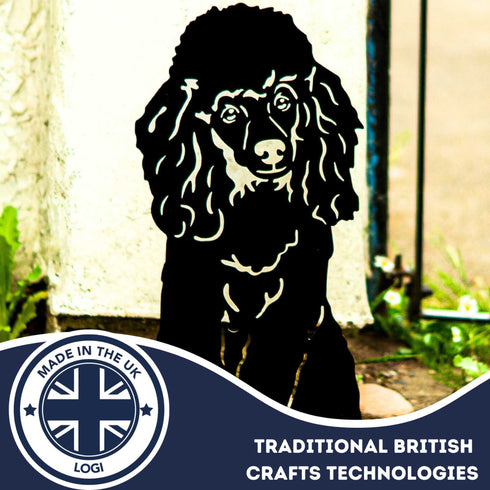 Poodle Dog Loss Garden Ornament Memorial Personalised Statue