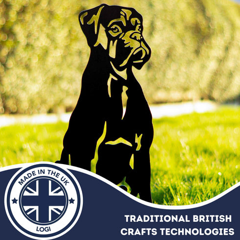 Boxer Mastiff Sculpture Dog Lover Owner Gift Garden Ornament