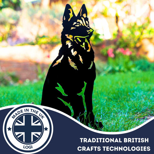 German Shepherd Statue Alsatian Dog Owner GSD Christmas Gift Garden Ornament