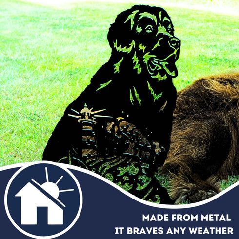 Newfoundland Sculpture Dog Lover Owner Gift Garden Ornament