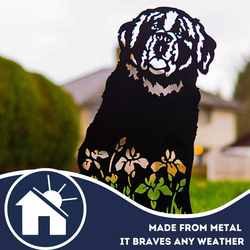 Saint Bernard Dog Loss Garden Ornament Memorial Personalised Statue