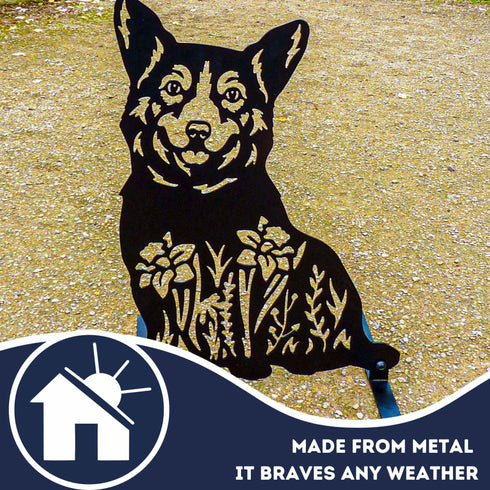 Welsh Corgi Dog Loss Garden Ornament Memorial Personalised Statue