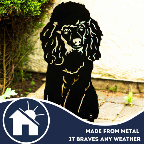Poodle Dog Loss Garden Ornament Memorial Personalised Statue