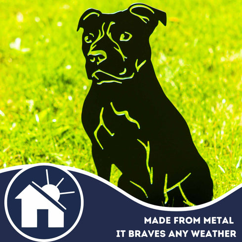 Staffordshire Bull Terrier Dog Loss Garden Ornament Memorial Personalised Statue
