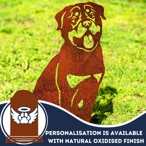 Rottweiler Dog Loss Garden Ornament Memorial Personalised Statue
