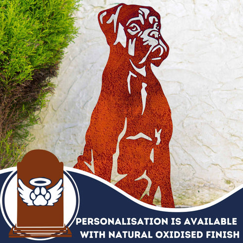 Boxer Mastiff Dog Loss Garden Ornament Memorial Statue Personalised Sculpture